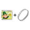 Gold Plated St Patrick's Day Theme Photo Italian Charm With  ... 
