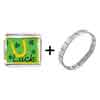 Gold Plated St Patrick's Day Theme  Luck  Photo Italian Charm  ... 