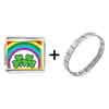 Gold Plated St Patrick's Day Theme Photo Italian Charm With  ... 