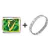 Gold Plated St Patrick's Day Theme Photo Italian Charm With  ... 