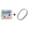 Gold Plated  Mother's   Day  Theme Photo Italian Charm Bracelet  ... 