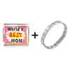 Gold Plated  Mother's  Day Theme Photo Italian Charm World's  ... 
