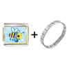  Gold   Plated  Cartoon Theme Photo Italian Charm, Bee Cool  ... 