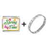 Gold Plated Cartoon Theme Photo Italian Charm Spring Time  ... 