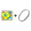 "gold Plated Season More Flower Photo Italian Charm Bracelets