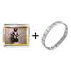  Gold  Plated Landmark Pee Boy Photo Italian  Charm   Bracelets   ... 