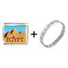  Gold  Plated Travel Pyramids Photo Italian Charm  Bracelets   ... 