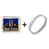 Gold Plated Travel New York City Photo  Italian   Charm   ... 