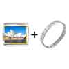 Gold Plated Travel Sidney Opera House Photo  Italian   Charm   ... 
