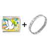 Gold Plated Religion  Peace  On Earth Photo Italian Charm  ... 