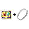  Gold  Plated Religion Dreidl Photo Italian  Charm   Bracelets   ... 