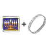  Gold  Plated Religion Menorah Photo Italian  Charm   Bracelets   ... 