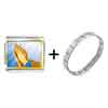 Gold Plated Religion  Praying   Hands  Photo Italian Charm  ... 