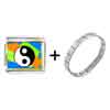 Gold Plated Religion Taoism  Yin  And  Yang  Photo  Italian   Charm   ... 