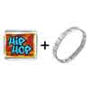 Gold  Plated Music Hip Hop Photo Italian  Charm   Bracelets   ... 