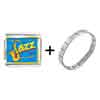 Gold  Plated Music Jazz Photo Italian  Charm   Bracelets   ... 