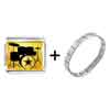 Gold Plated Music Theme  Band  Instrument Photo Italian Charm  ... 