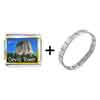  Gold  Plated Landmark Devils Tower Photo Italian  Charm   ... 