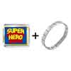 Gold Plated  Famous  People Superhero  Photo  Italian Charm  ... 