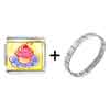  Gold  Plated Food Cupcake Photo Italian  Charm   Bracelets   ... 