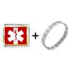  Gold  Plated Sign Medical Alert Photo Italian  Charm   Bracelets   ... 