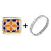  Gold  Plated Artwork Tile Photo Italian  Charm   Bracelets   ... 