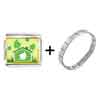  Gold  Plated Sign Sprout Photo Italian  Charm   Bracelets   ... 
