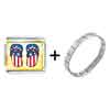 Gold Plated  Hobbies  Usa Filp Flop Photo Italian Charm  ... 