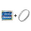  Gold  Plated Character Obama Photo Italian  Charm   Bracelets   ... 