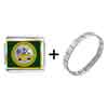  Gold  Plated Phrase Army Seal Photo Italian  Charm   Bracelets   ... 