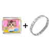Naughty  Kitten  Photo Italian Charm Bracelet