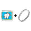  Tooth  And Brush Photo Italian Charm Bracelet