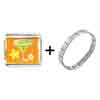Drink And Flowers Photo Italian Charm Bracelet