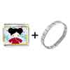 Girl In  Costume  Photo Italian Charm Bracelet