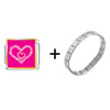Two  Hearts  Italian Charm Bracelet FBT_VPH390_STARTER