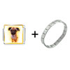  Baby  Pug Combination Italian Charm Bracelet