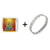 Bright Christmas  Tree  Combination  Italian   Charm  Bracelet