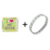 I  Heart  My  Sister  Italian Charm Bracelet FBT_VPH566_STARTER