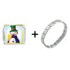 Plastic Snowman Italian Charm Bracelet