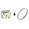 Three  Angels   Italian  Charm Bracelet