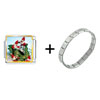 Santas On  Sleigh  Italian Charm Bracelet