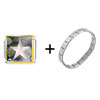 Glowing Star Ornament Combination Italian Charm Bracelet