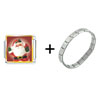 Merry Santa Italian Charm Bracelet
