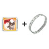 Christmas  Cat  Italian  Charm  Bracelet