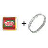 Merry   Christmas  And Holly Italian Charm Bracelet