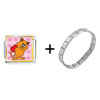  Cat  With Valentine Italian  Charm  Bracelet
