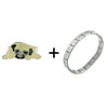 Pug  Id   Tag  Combination Italian Charm Bracelet