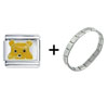 Gold Half  Winnie  The Pooh Italian Charm Bracelet