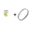  Pooh  Gold Face Italian Charm Bracelet