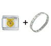 Gold  Winnie  The Pooh Italian Charm Bracelet
